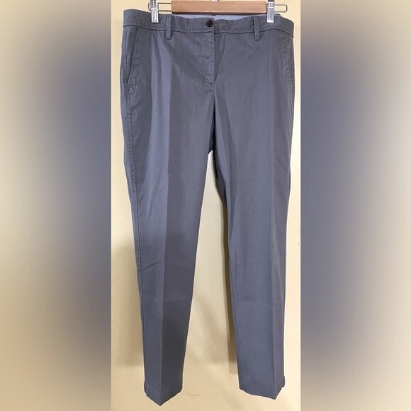 Talbots 10P Girlfriend Chino Dark Grey Petite Pant Slack - Picture 1 of 6